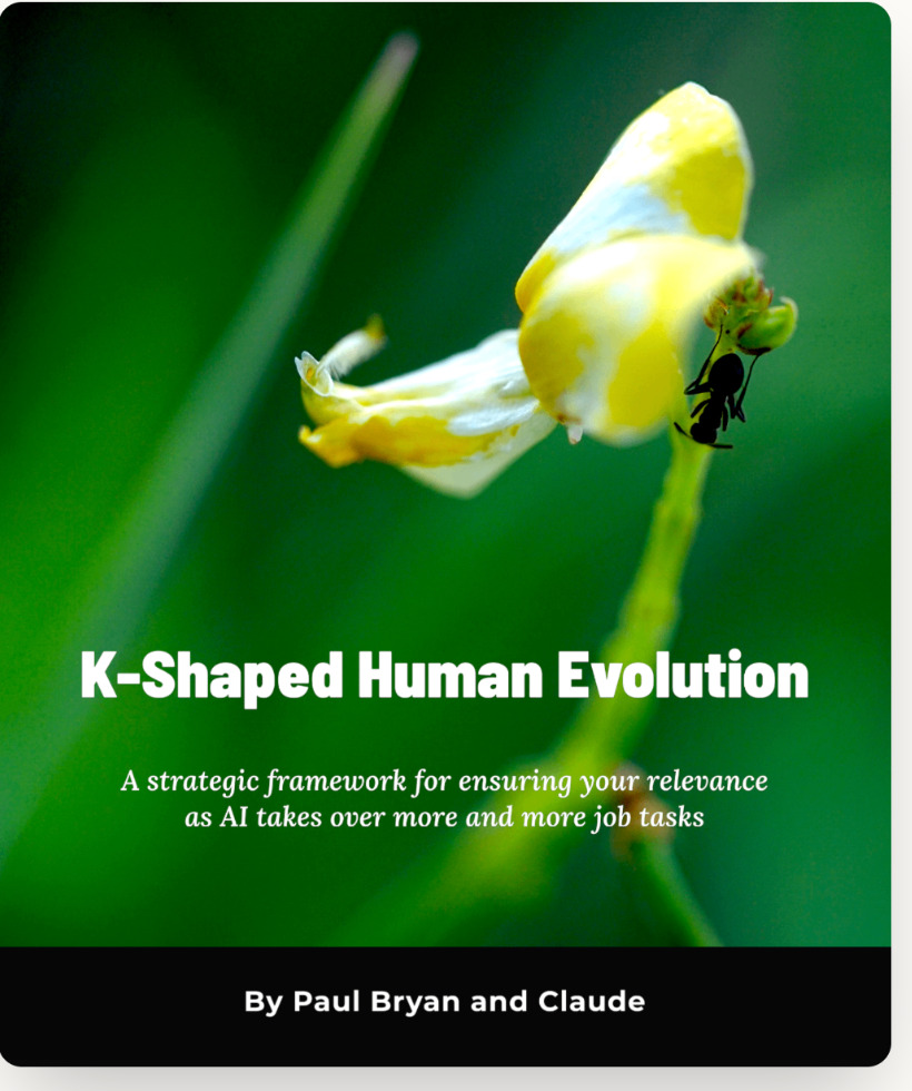 K-Shaped Human Evolution book cover by Paul Bryan and Claude